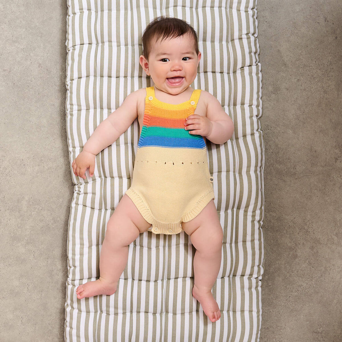 Bonnie Mob Bubble Rainbow Stripe Romper - Rainbow