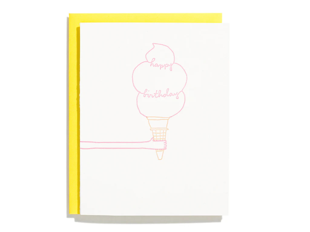 Shorthand Ice Cream Birthday Greeting Card