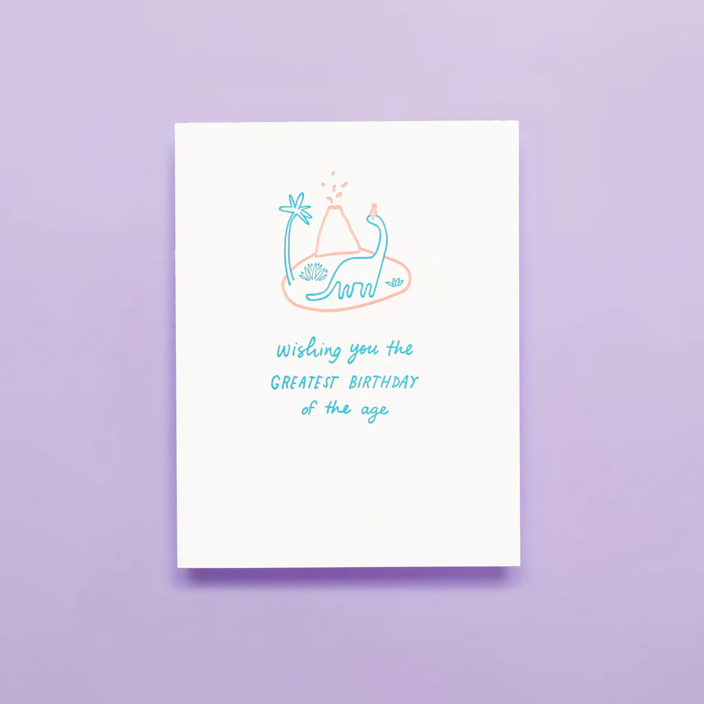 Shorthand Dinosaur Birthday Greeting Card