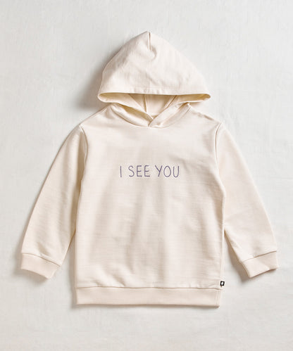 Oeuf Embroidered Hoodie - Gardenia