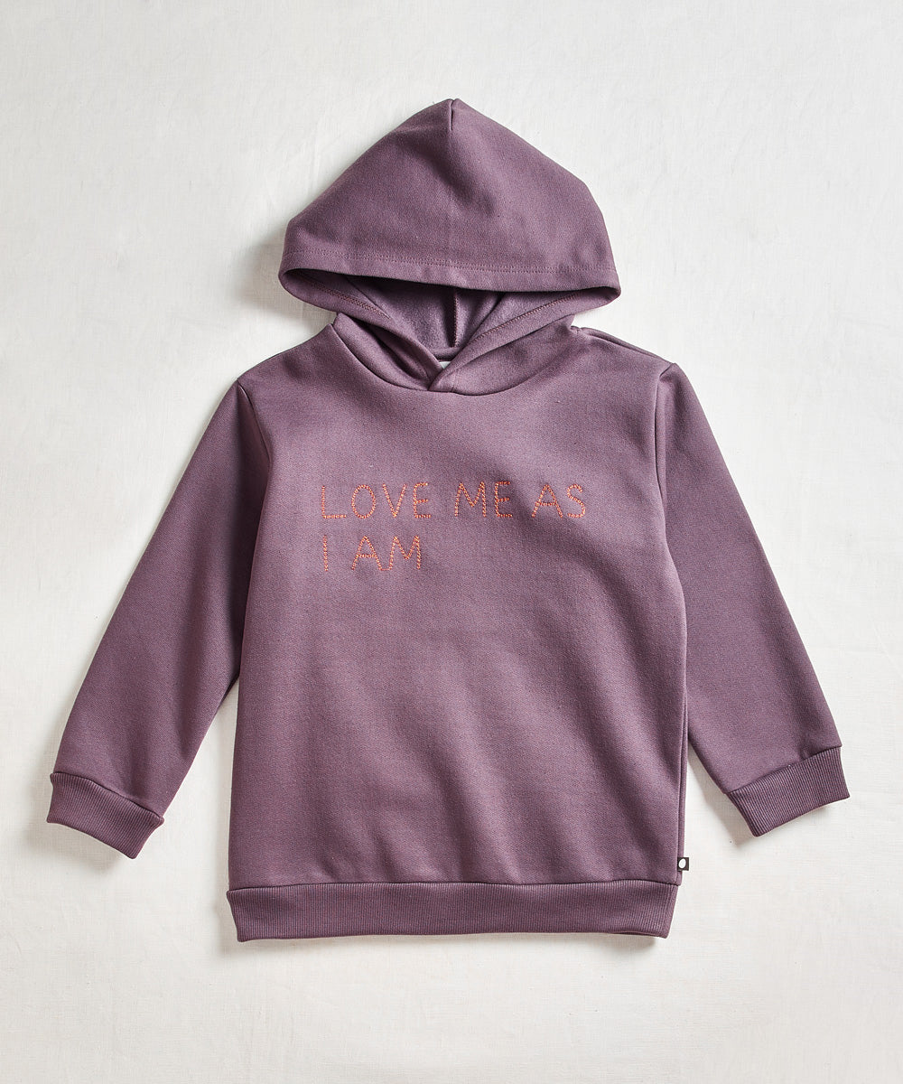 Oeuf Embroidered Hoodie - Raisin