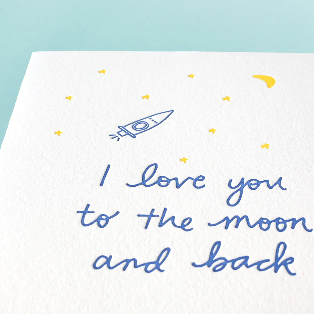 Shorthand I Love You To The Moon Greeting Card