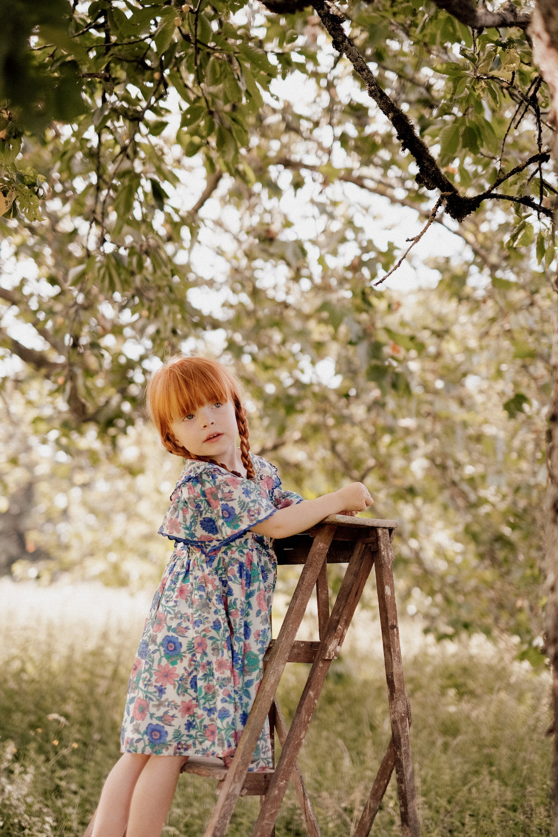 Louise Misha Siloe Dress - Blue Summer Meadow