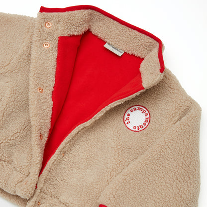 The Campamento Teddy Kids Jacket - Red Trim