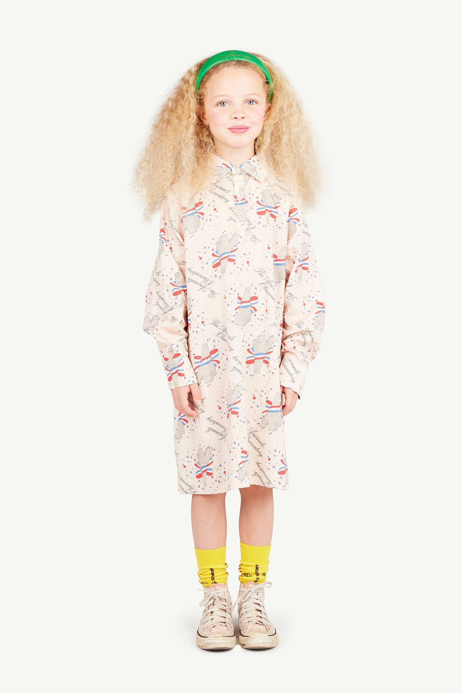 The Animals Observatory Woven Dragon Kids Dress - Rose