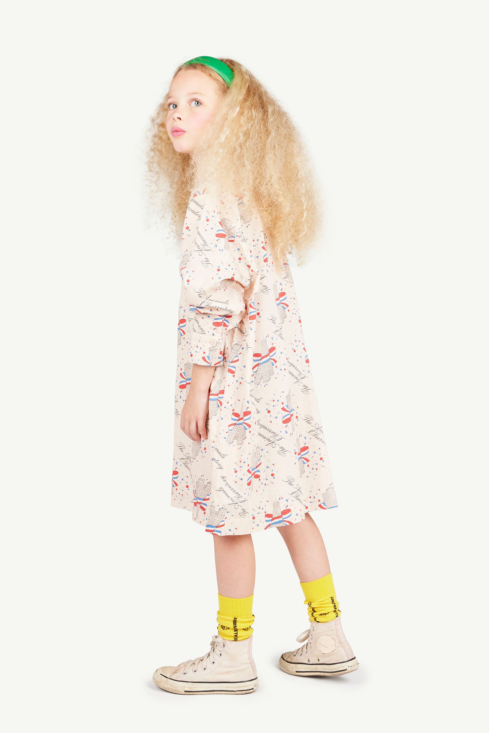 The Animals Observatory Woven Dragon Kids Dress - Rose