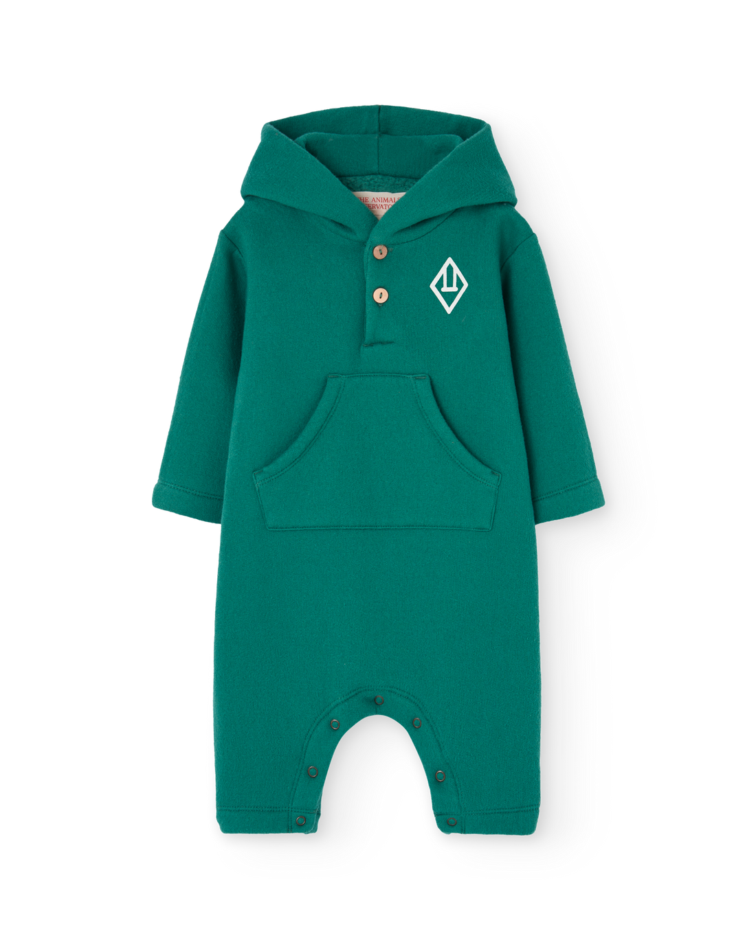 The Animals Observatory Rat Baby Jumpsuit - Green