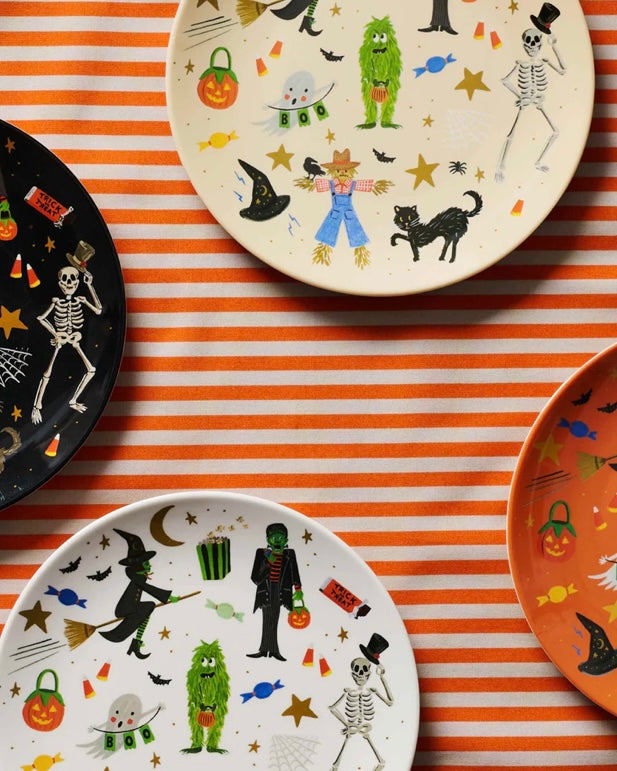 Rifle Paper Co. Halloween Parade Melamine Assorted Dessert Plates