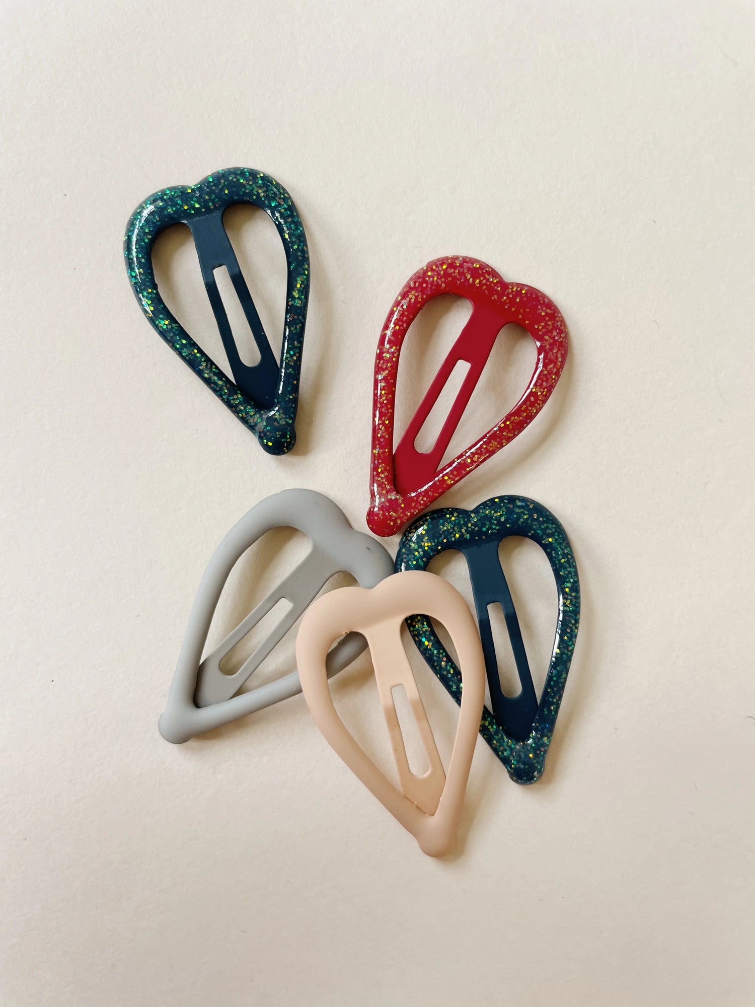 Konges Sløjd 10 Pack Junior Hair Clips Heart - Multi