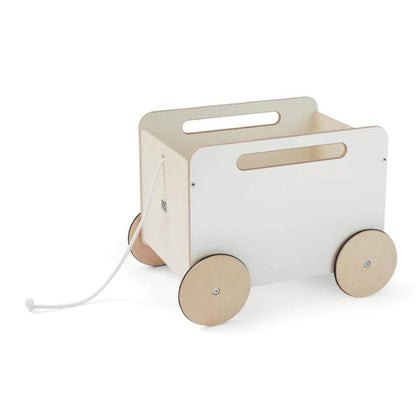 Ooh Noo Rolling Toy Chest - White