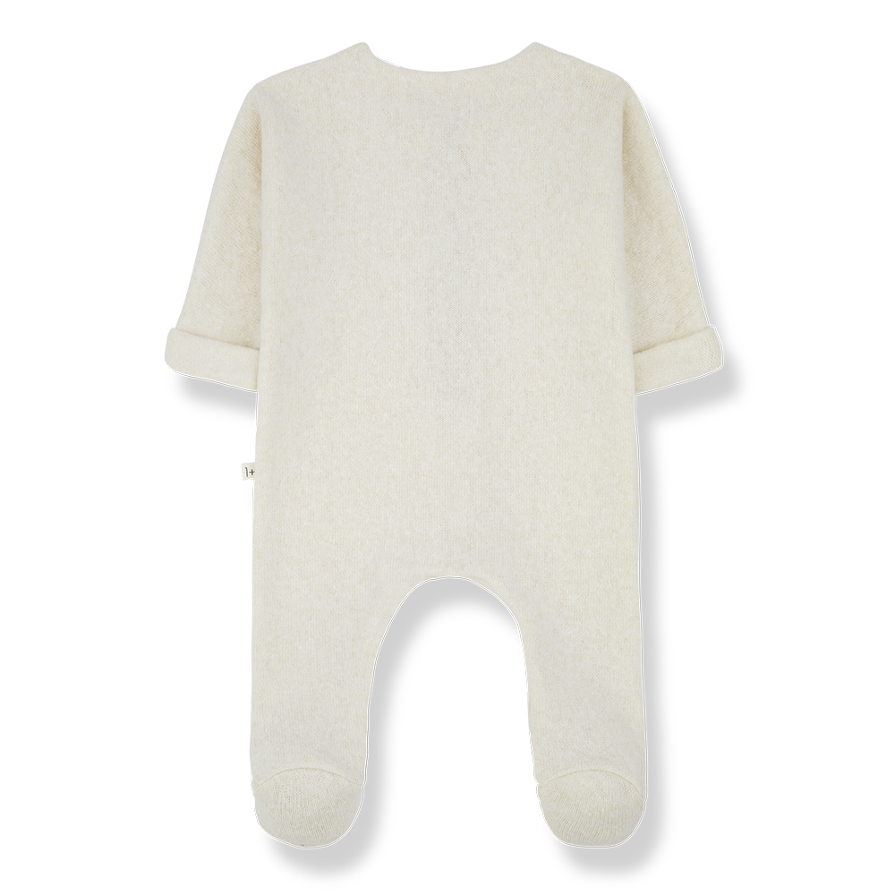 1 + In The Family Gaetan Jumpsuit With Feet - Ecru