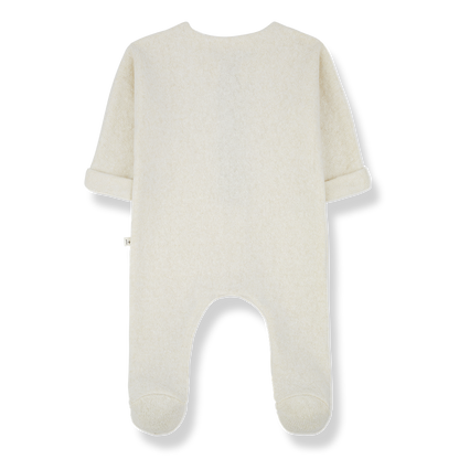 1 + In The Family Gaetan Jumpsuit With Feet - Ecru