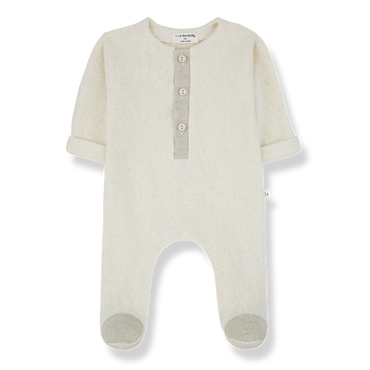 1 + In The Family Gaetan Jumpsuit With Feet - Ecru