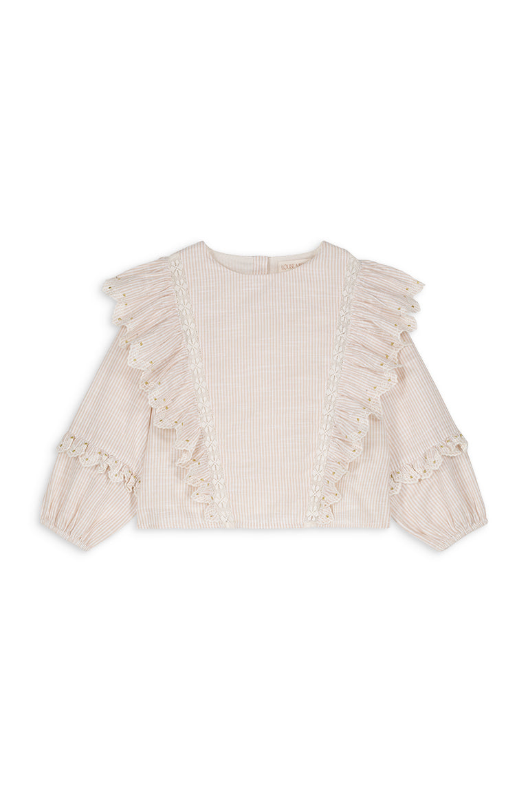 Louise Misha Tubi Blouse - Blush Stripes