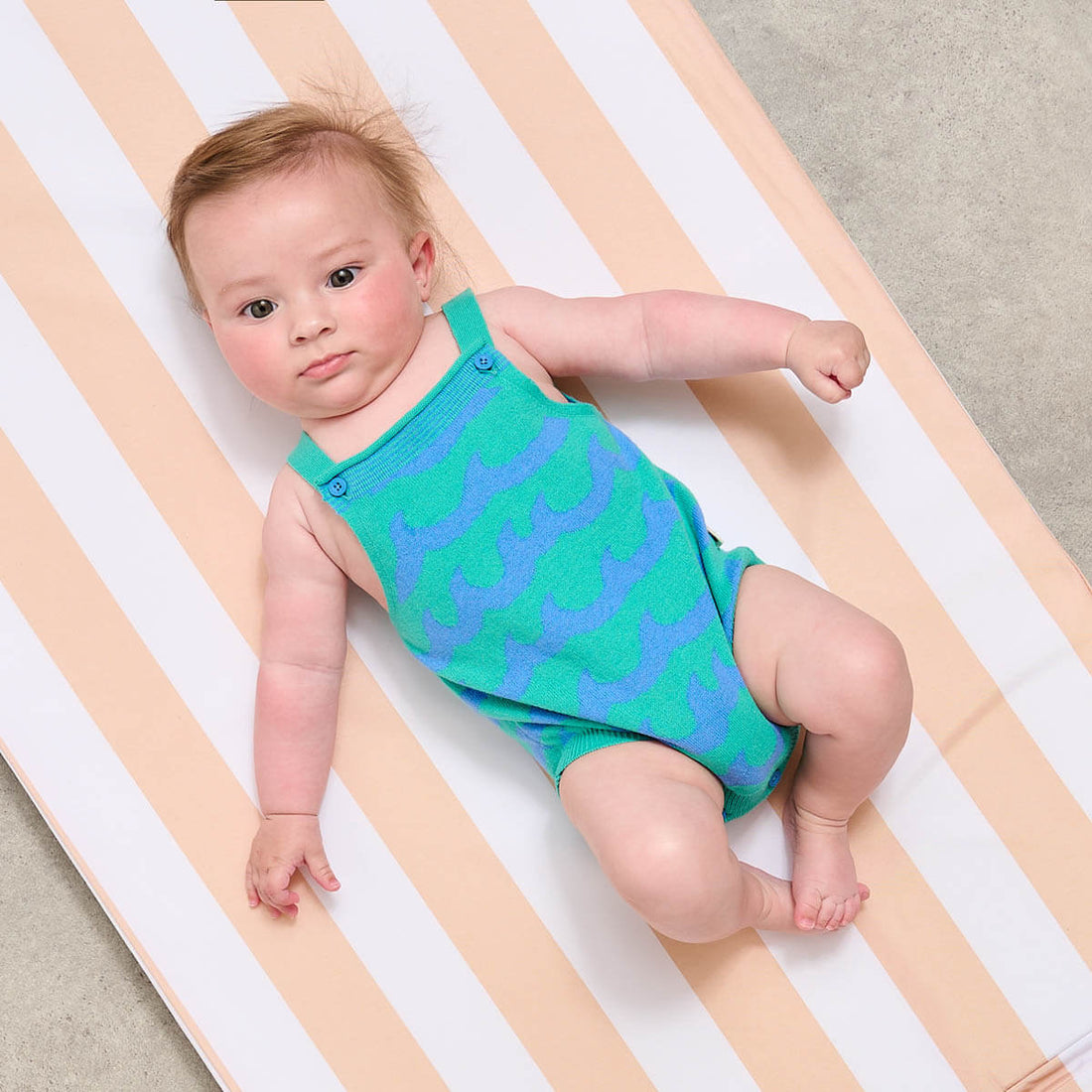 Bonnie Mob Gull Waves Romper - Emerald