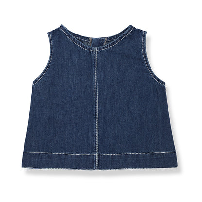 1+ in the Family Hannah Sleeveless Blouse - Denim