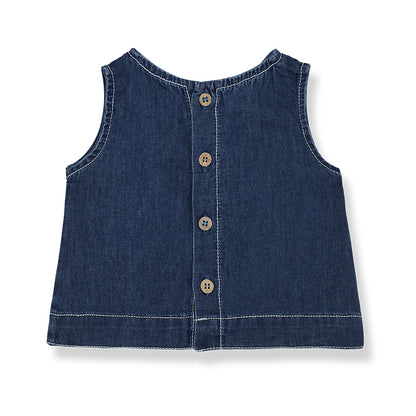 1+ in the Family Hannah Sleeveless Blouse - Denim