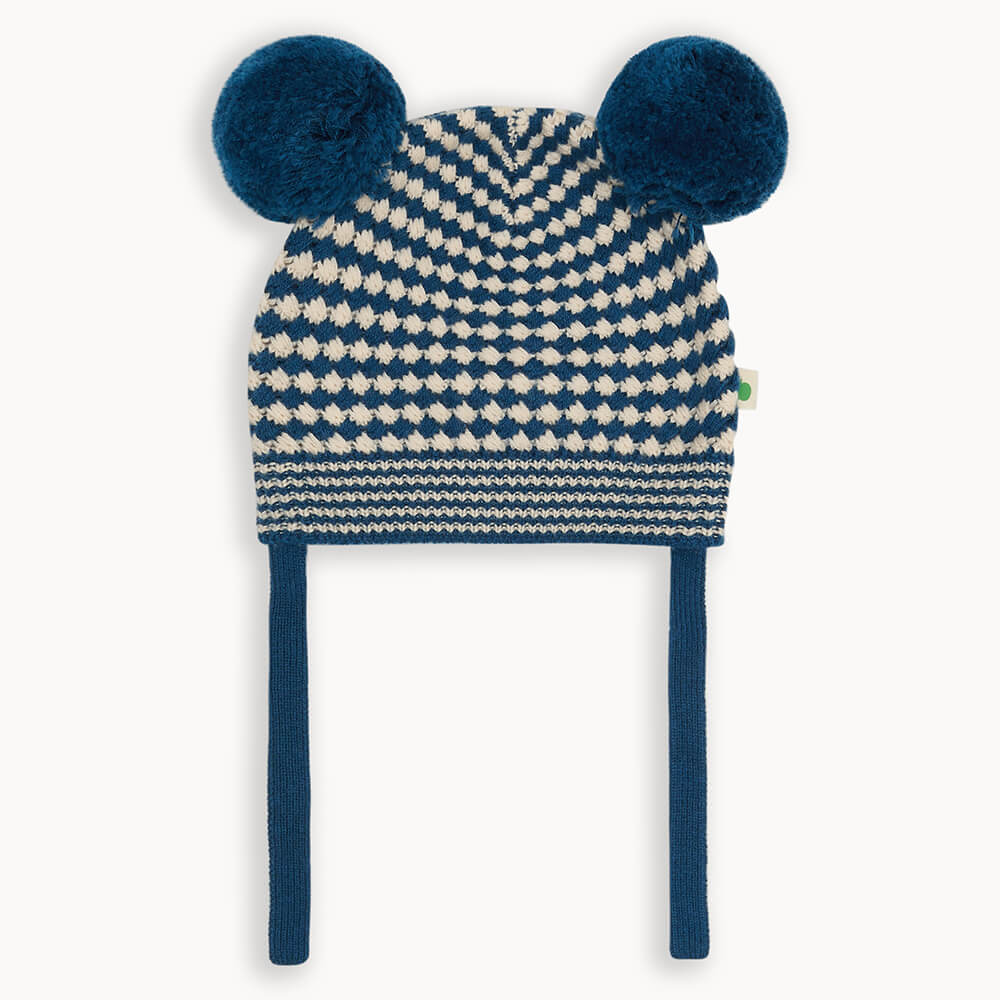 Bonnie Mob Hazel Chunky Checker Hat - Navy Mix