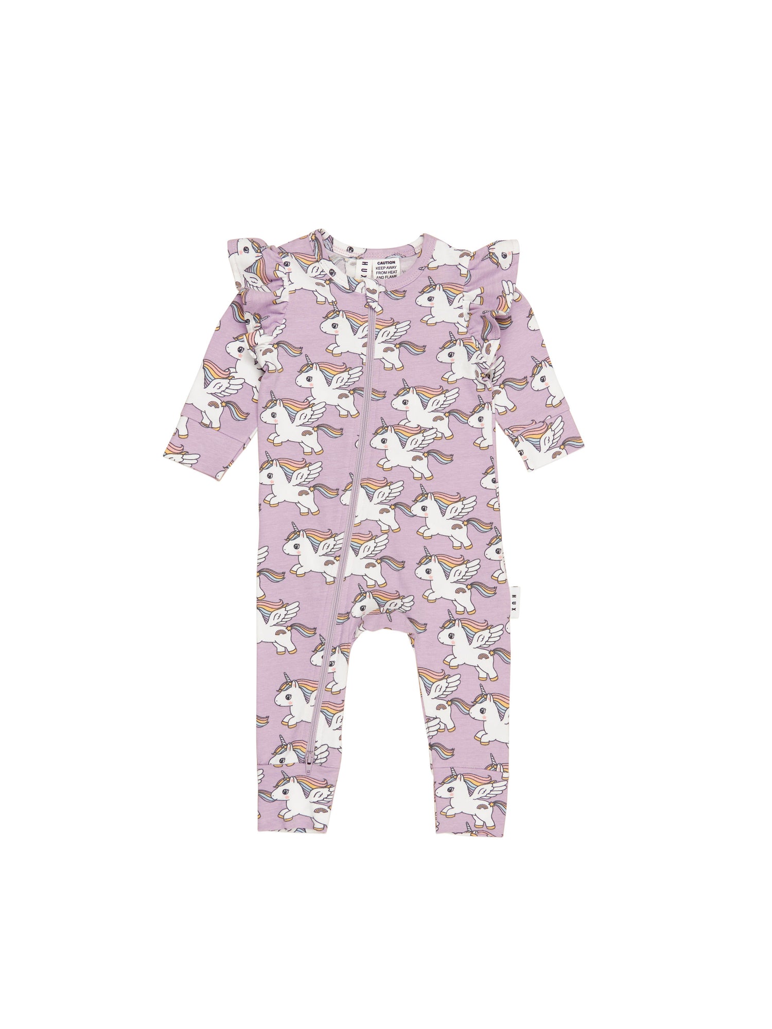 Huxbaby Magical Unicorn Frill Romper - Orchid