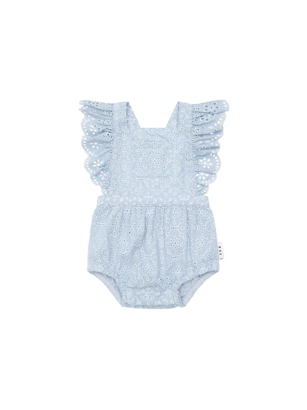 Huxbaby Broderie Frill Playsuit - Indigo