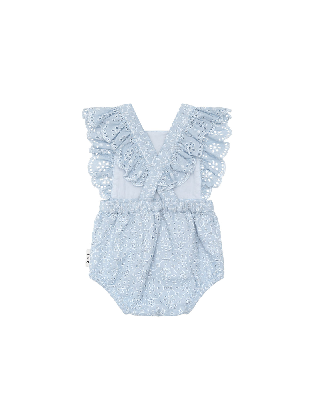 Huxbaby Broderie Frill Playsuit - Indigo