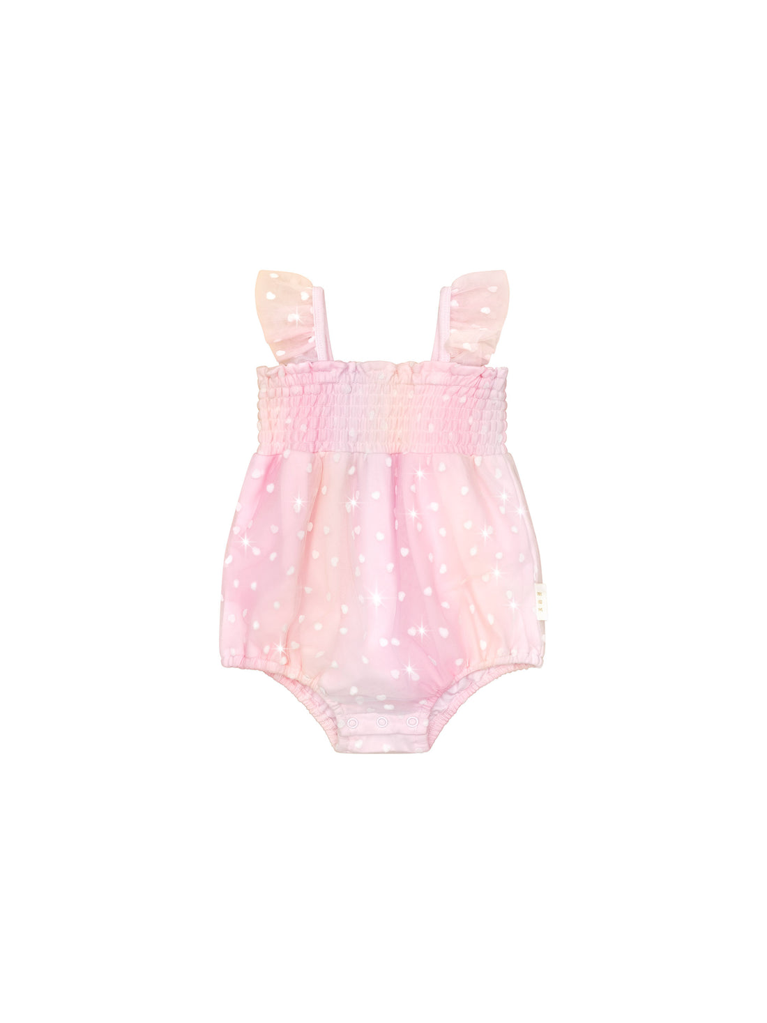 Huxbaby Sweetheart Frill Tulle Playsuit - Pastel Rainbow