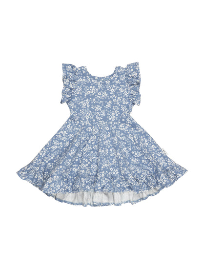 Huxbaby Floral Swing Dress - Lake