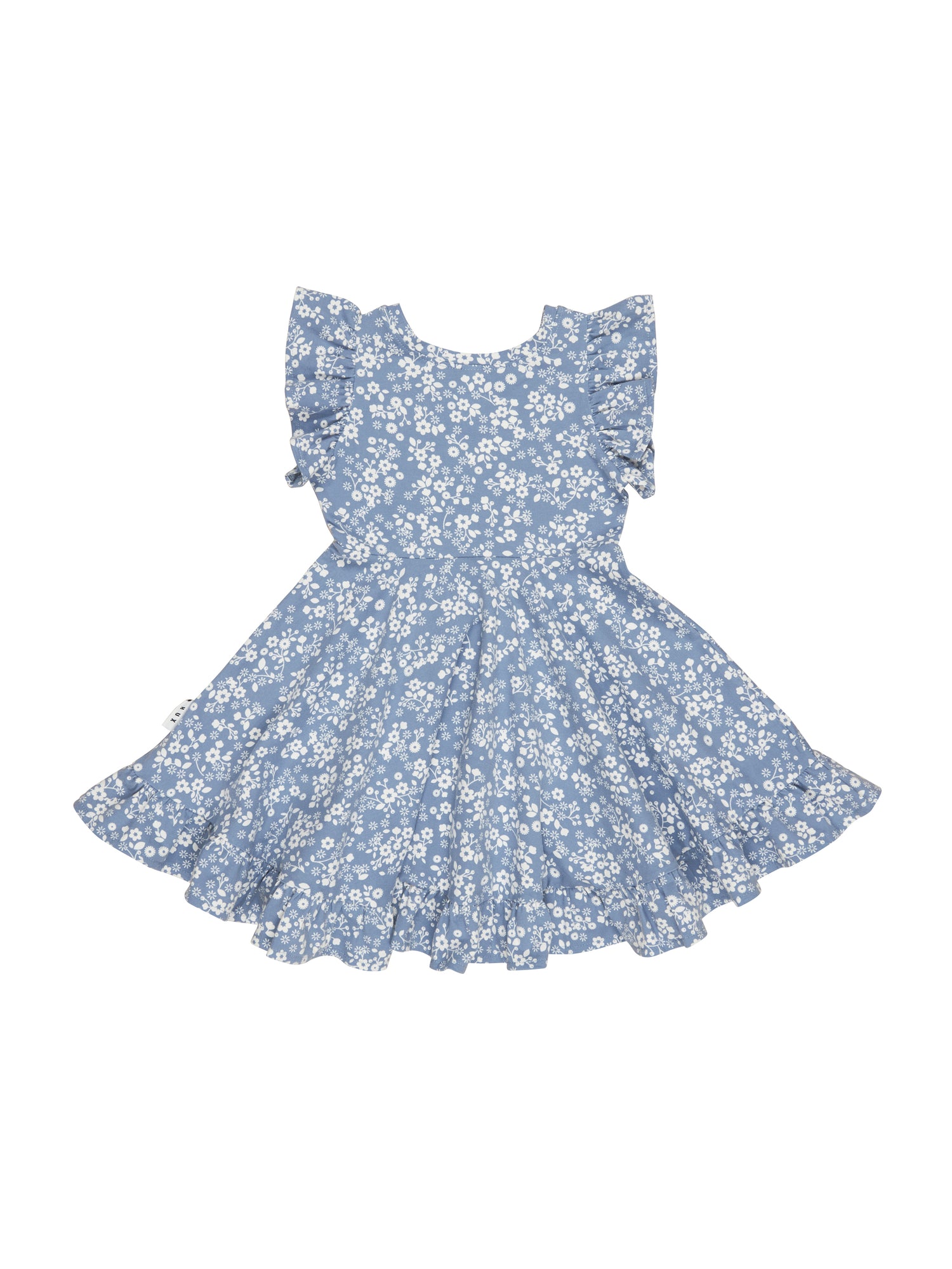 Huxbaby Floral Swing Dress - Lake