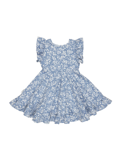 Huxbaby Floral Swing Dress - Lake