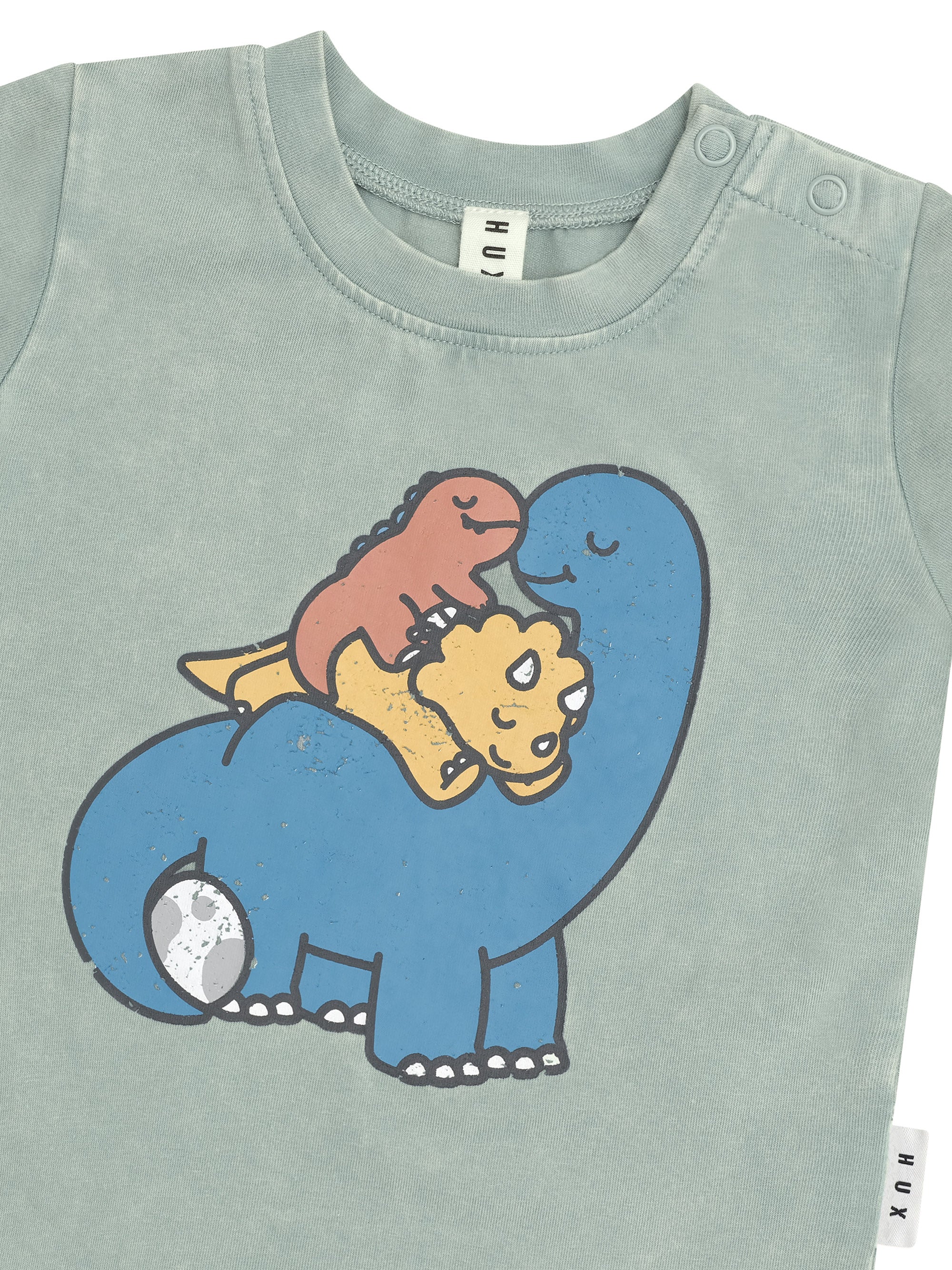 Huxbaby Cuddlesaurus T-Shirt - Washed Jalapeño