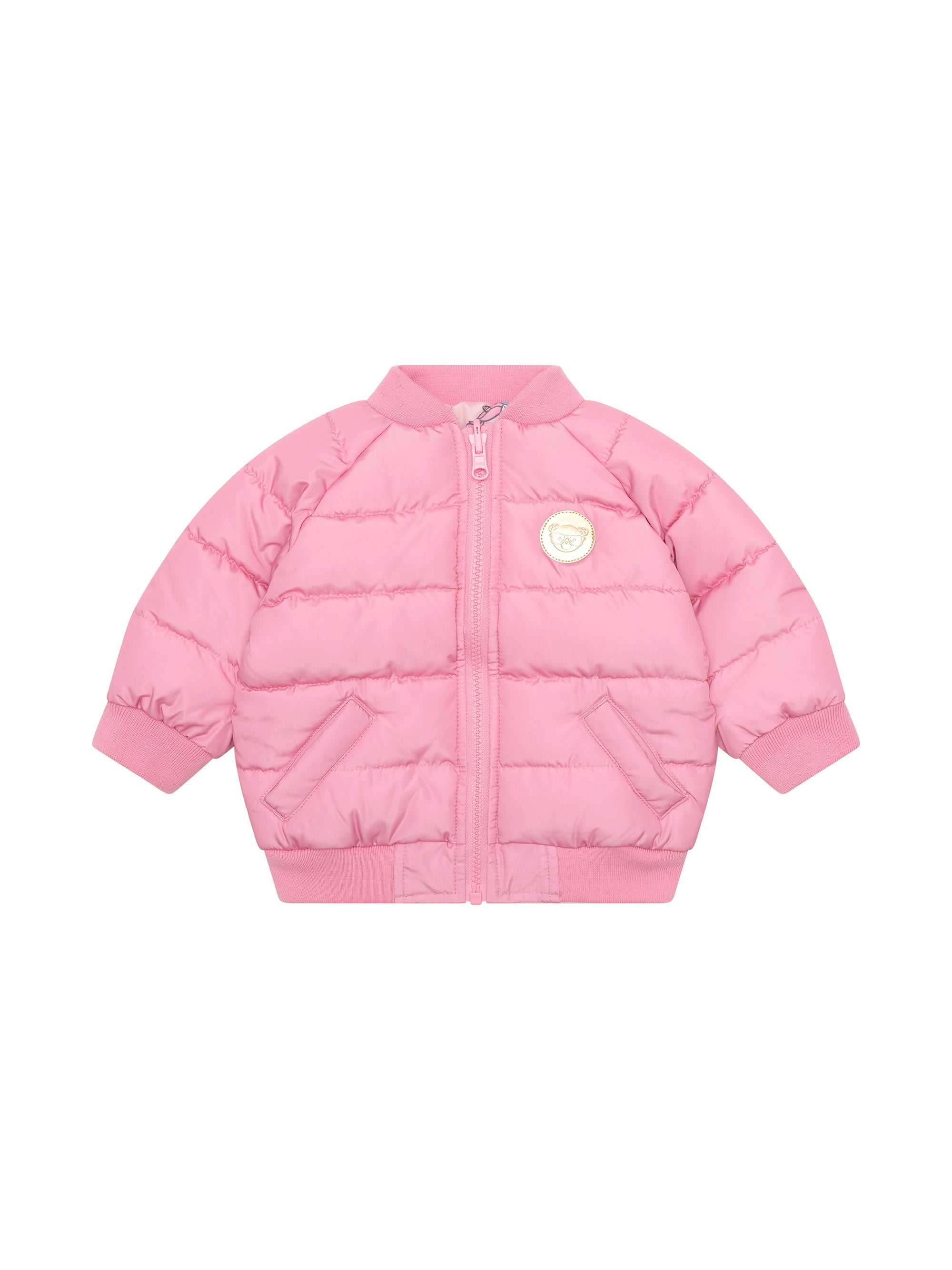 Huxbaby Rainbow Unicorn Reversible Bomber - Bubblegum