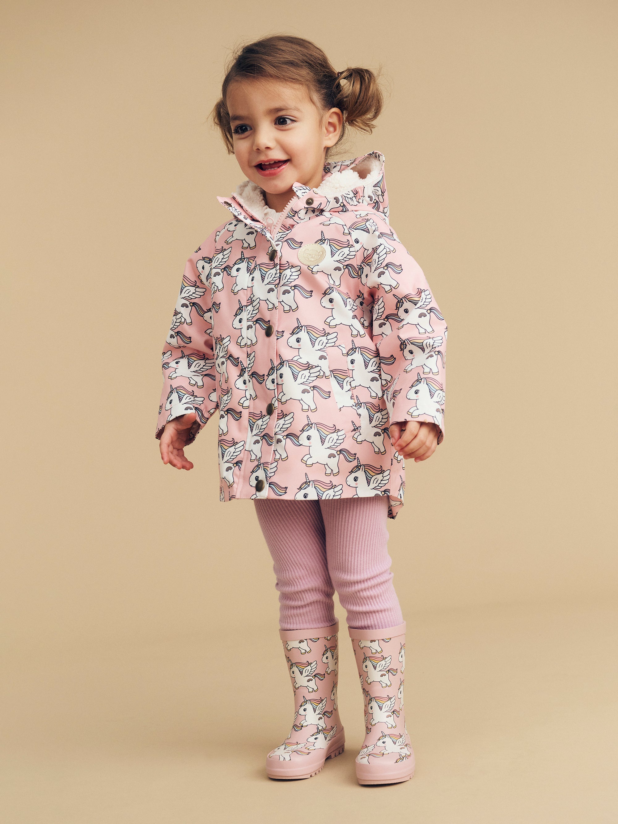 Huxbaby Magical Unicorn Raincoat - Rosebud