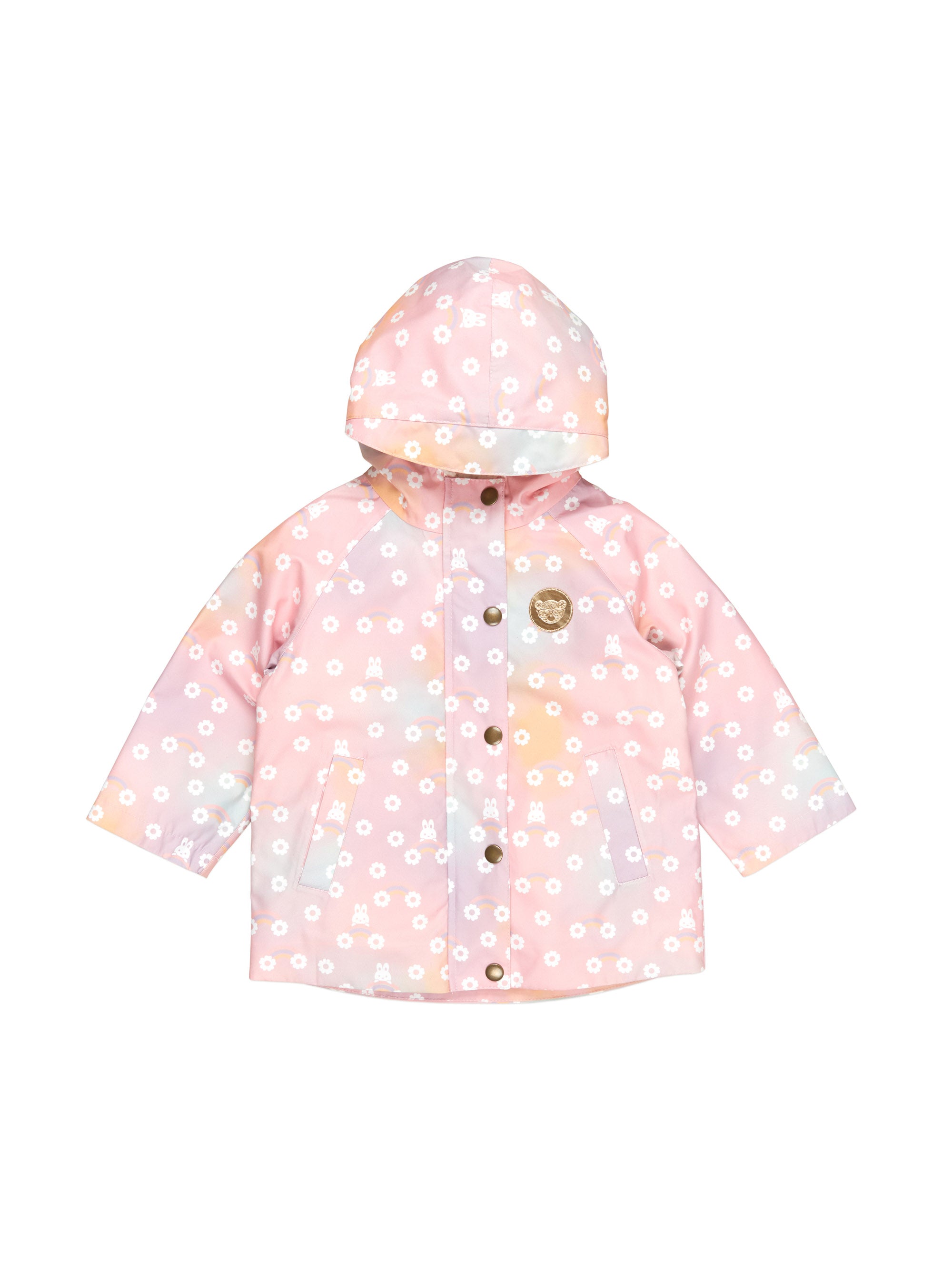 Huxbaby Rainbow Bunny Raincoat - Rainbow