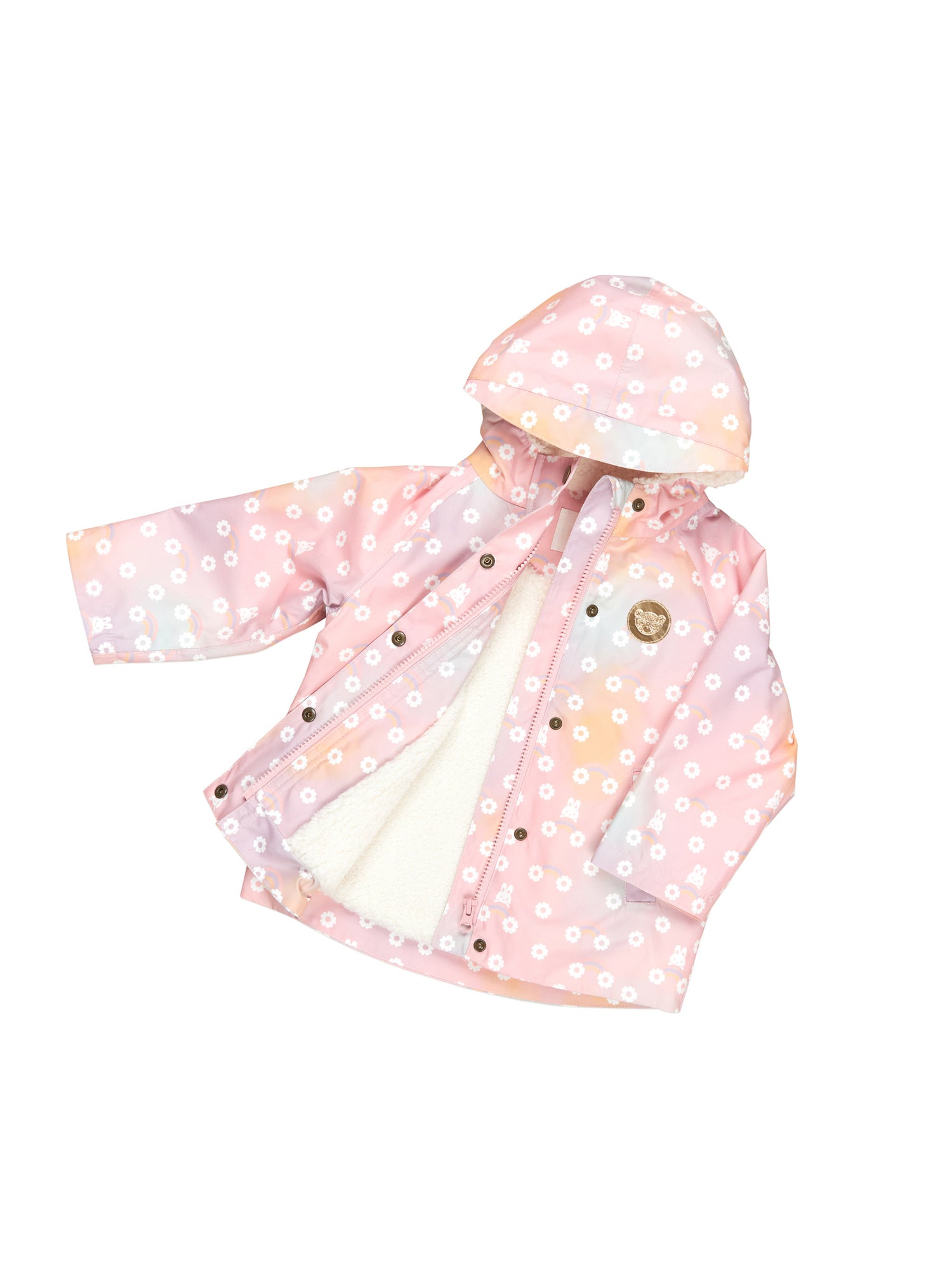 Huxbaby Rainbow Bunny Raincoat - Rainbow