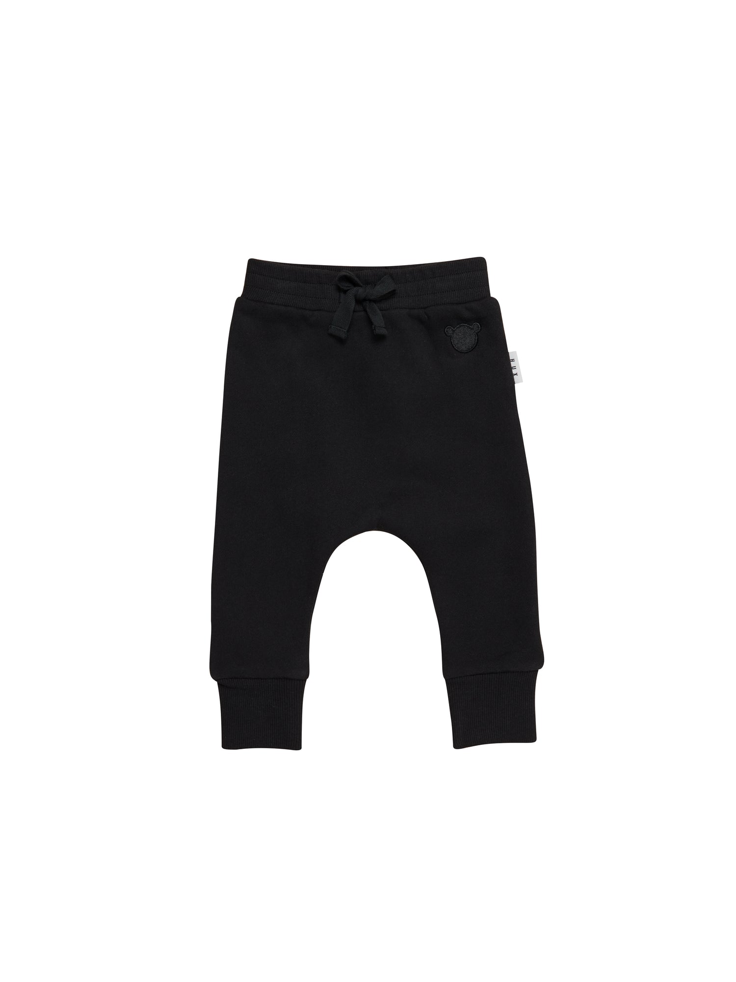 Huxbaby Black Jersey Drop Crotch Pant