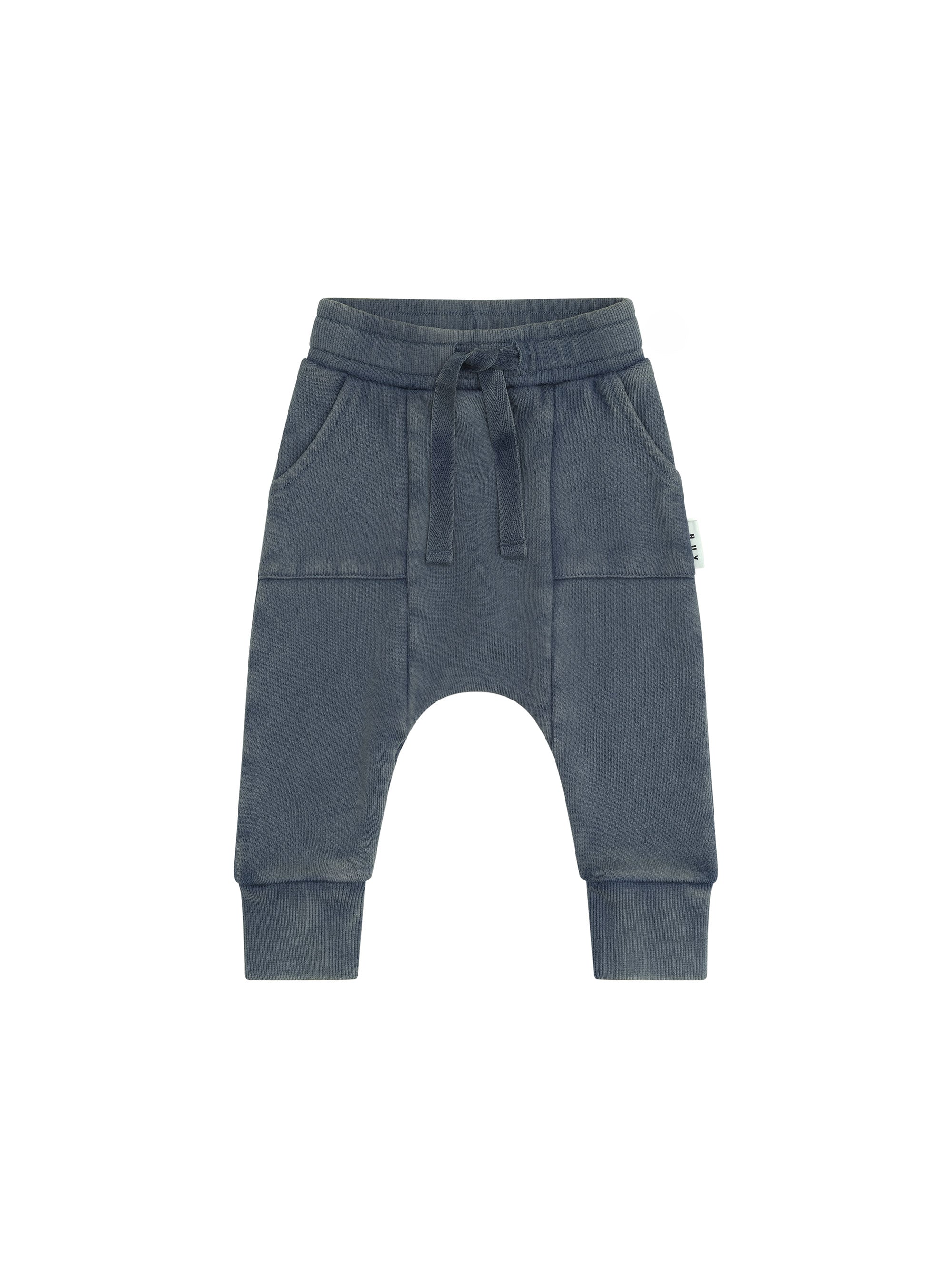 Huxbaby Drop Crotch Pant - Washed Navy