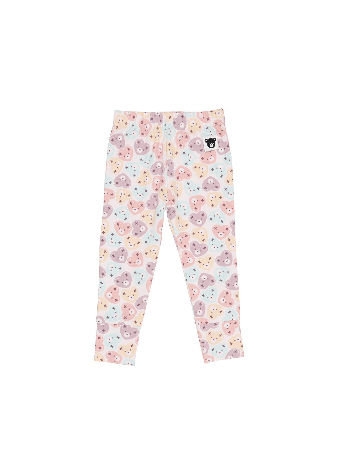 Huxbaby Heart Bear Leggings - Rosewater