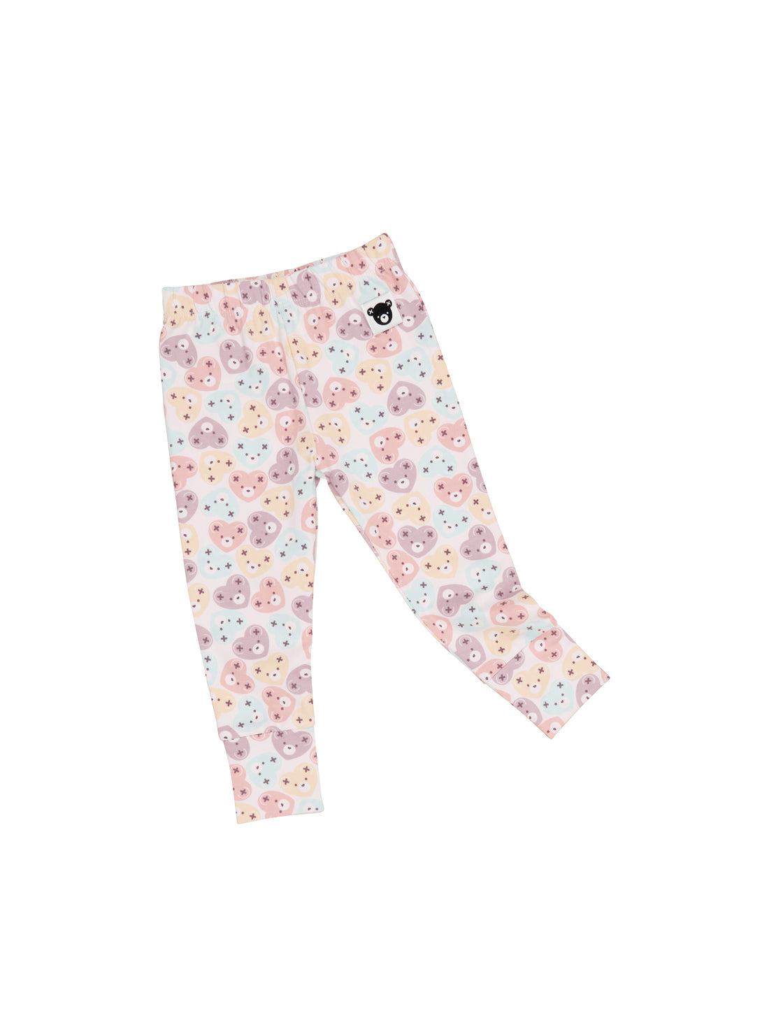 Huxbaby Heart Bear Leggings - Rosewater