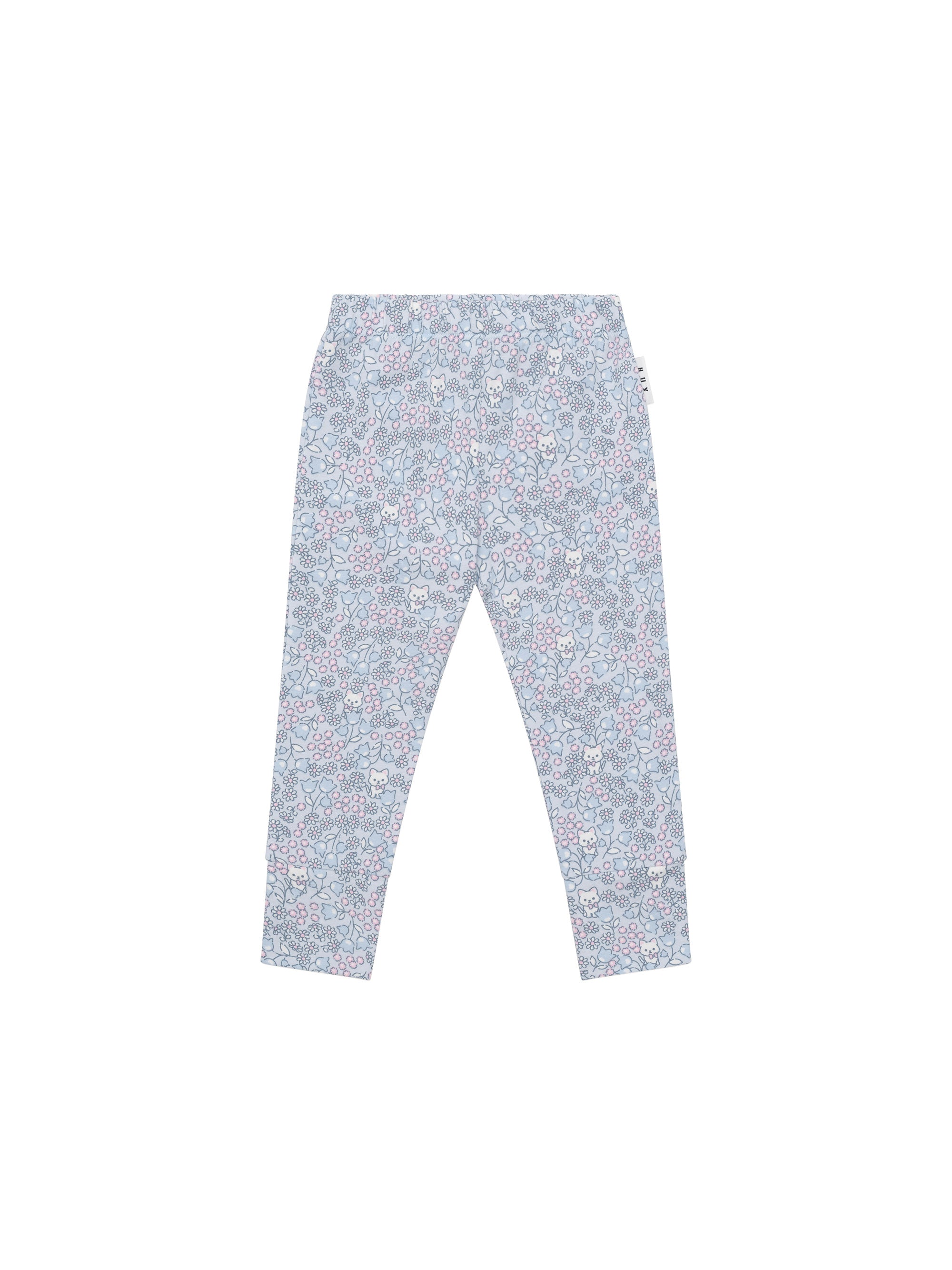 Huxbaby Bluebell Floral Legging - Fog