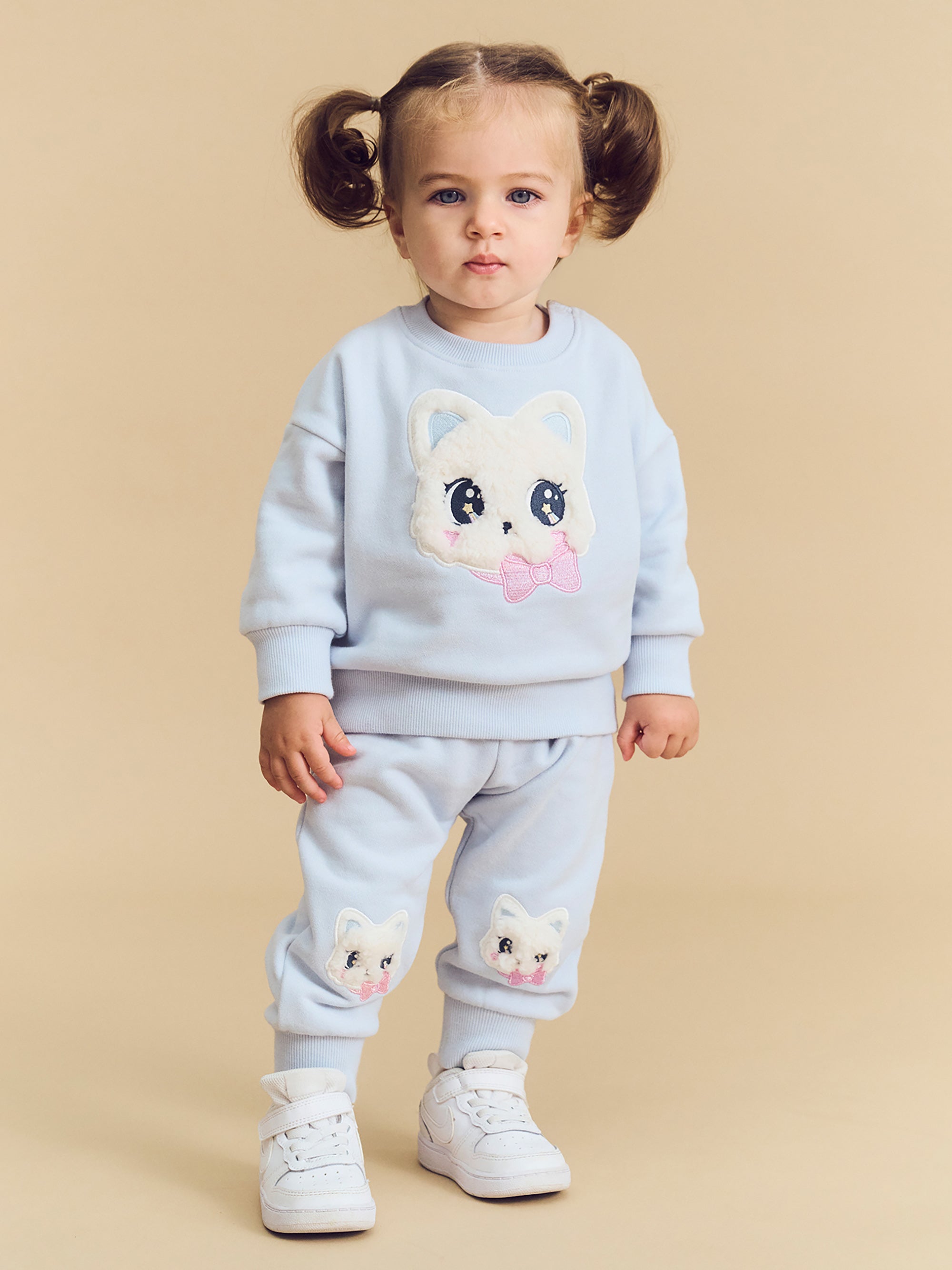 Huxbaby Furry Meow Meow Track Pant - Fog