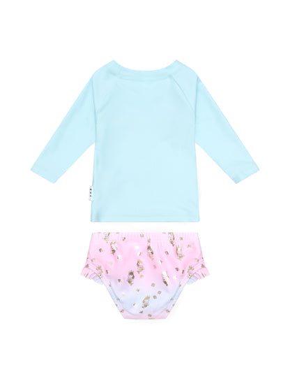 Huxbaby Mercorn Shell Swim Set - Iced Aqua + Multi