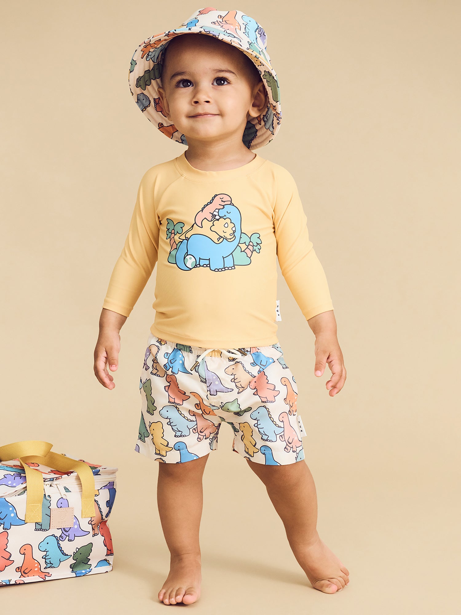 Huxbaby Cuddlesaurus Rashguard - Buttercup