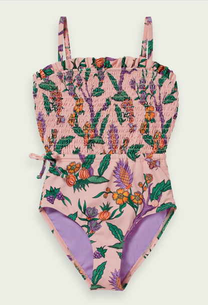 Scotch &amp; Soda Girl Smocked Bathing Suit - Flower Garden