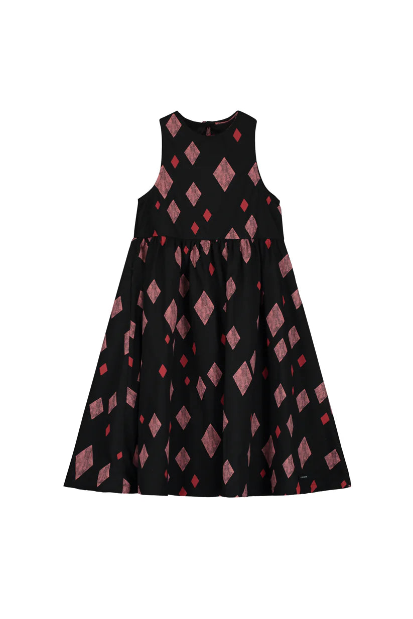 Little Creative Factory Joker Sleeveless Dress - Black &amp; Red