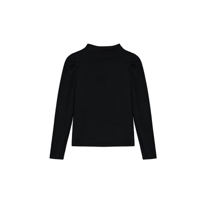 Little Creative Factory Glaring Turtleneck Top - Black