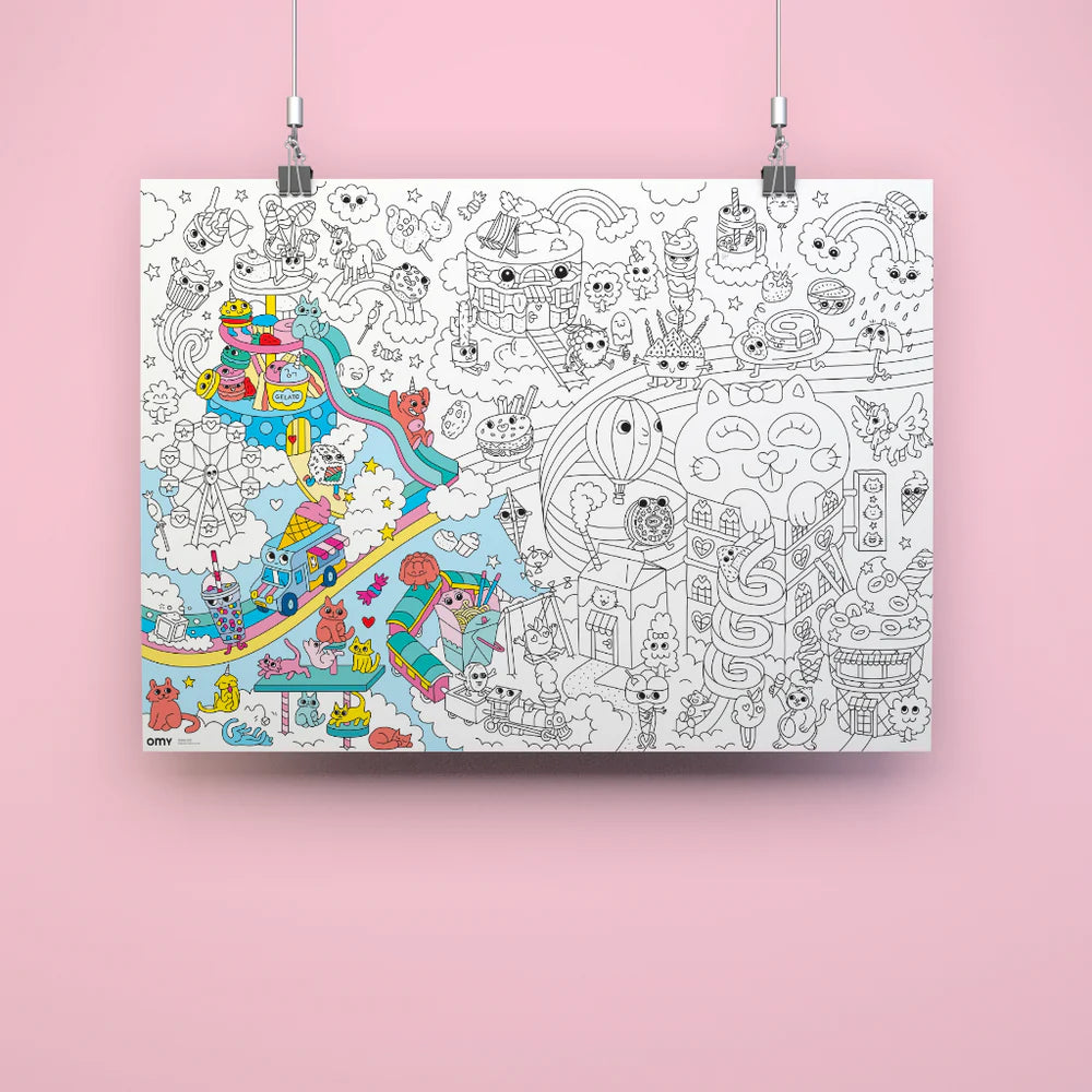 Omy Kawaii Giant Coloring Poster