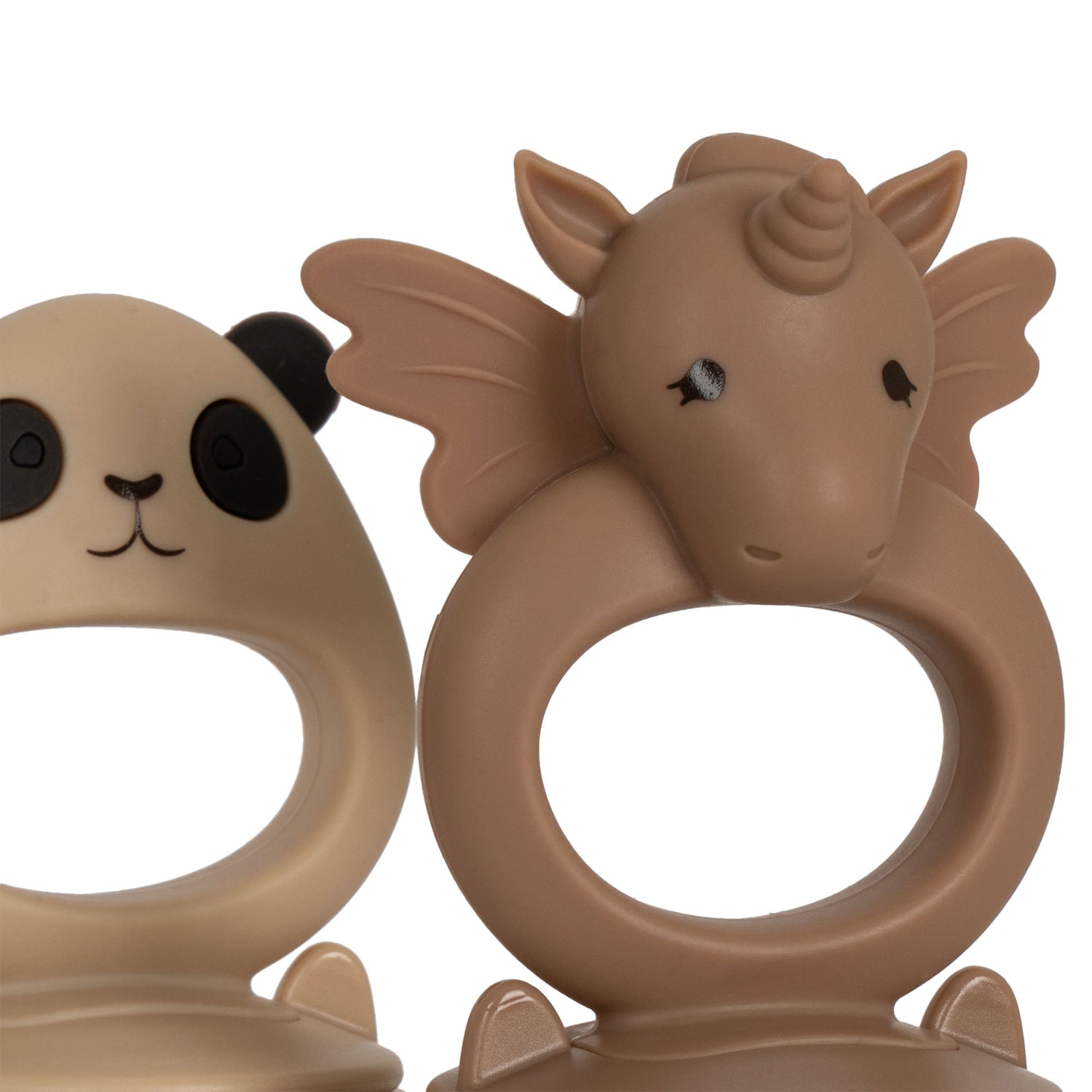 Konges Sløjd 2 Pack Fruit Feeding Pacifier Unicorn And Panda - Shell/Blush