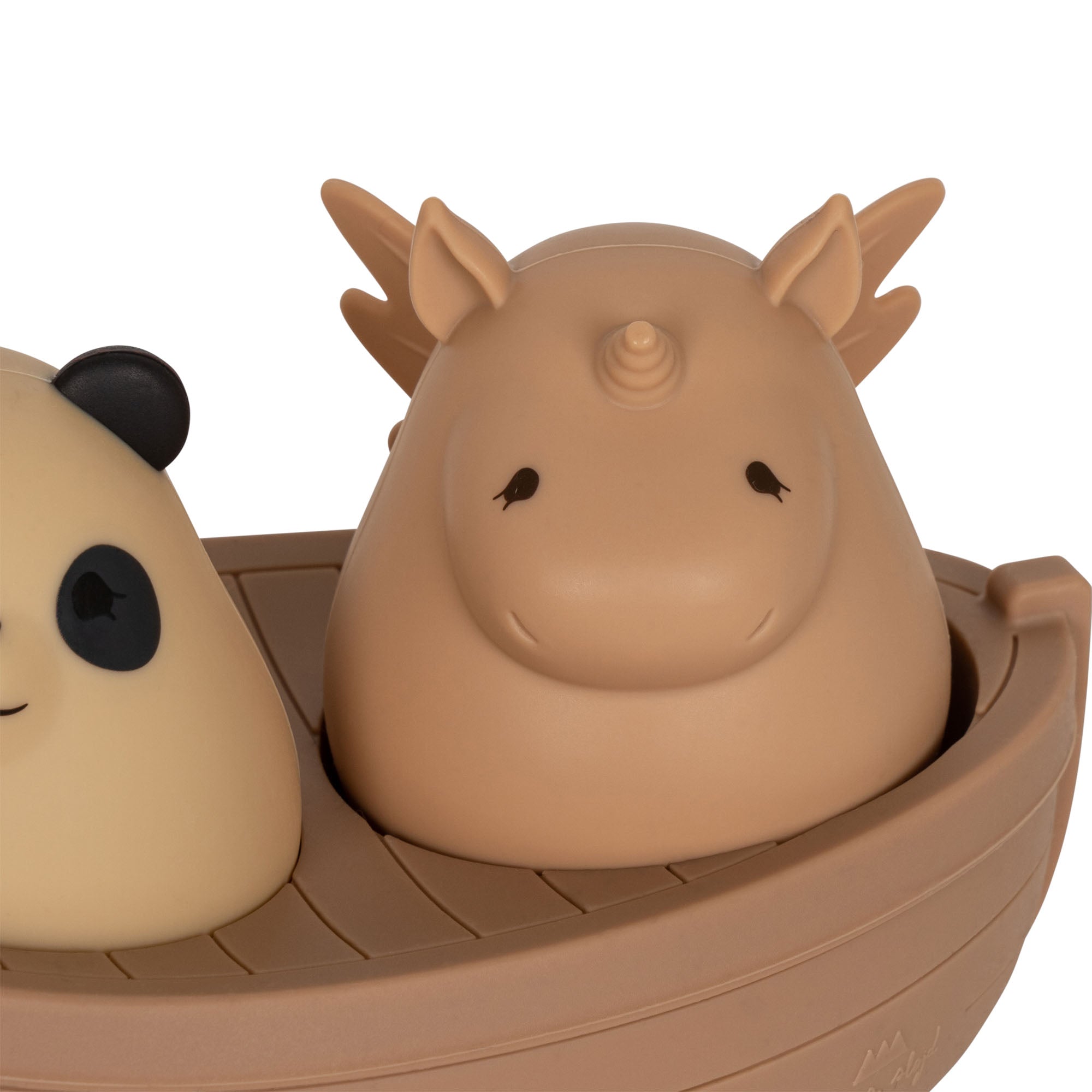 Konges Sløjd Silicone Bath Toys Boat Panda &amp; Unicorn - Blush Mix