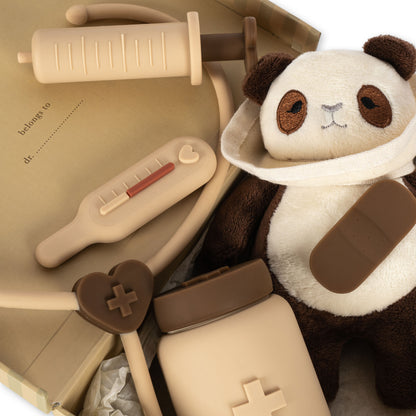 Konges Sløjd Vet Set Panda Silicone - Beige