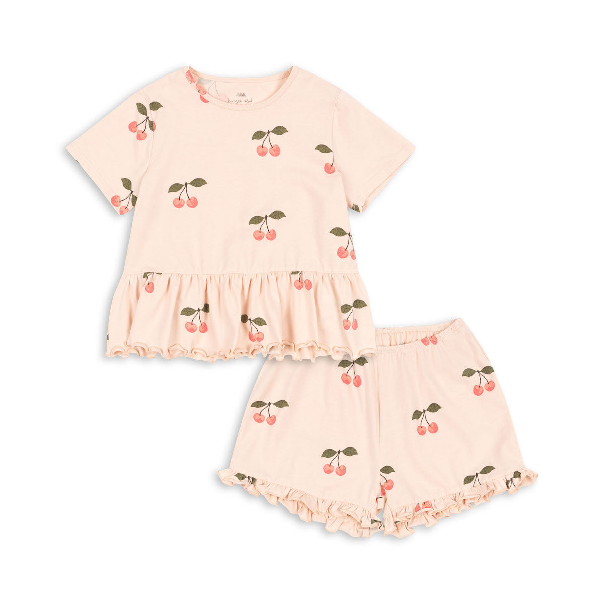 Konges Sløjd Basic Frill Set GOTS - Ma Grande Cerise Pink